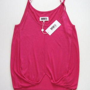 MM6 Pink Knit Silk Tank Top
